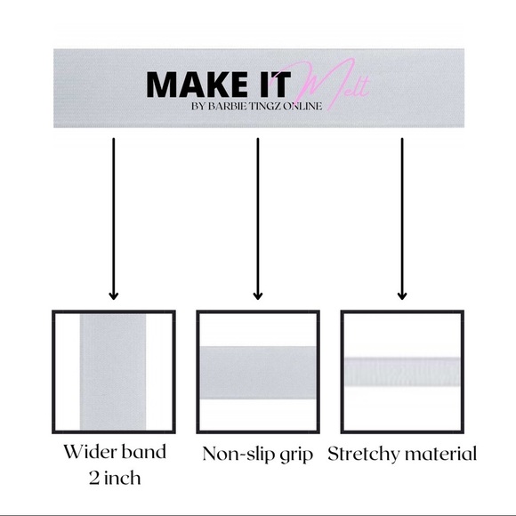 MAKE IT Melt Elastic Edge Band – 2in (White)💰🔥 - Picture 2 of 2